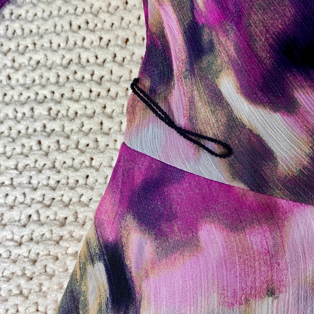 DKNY Long Sleeve Knee Length Floral Dress - Picture 5 of 7